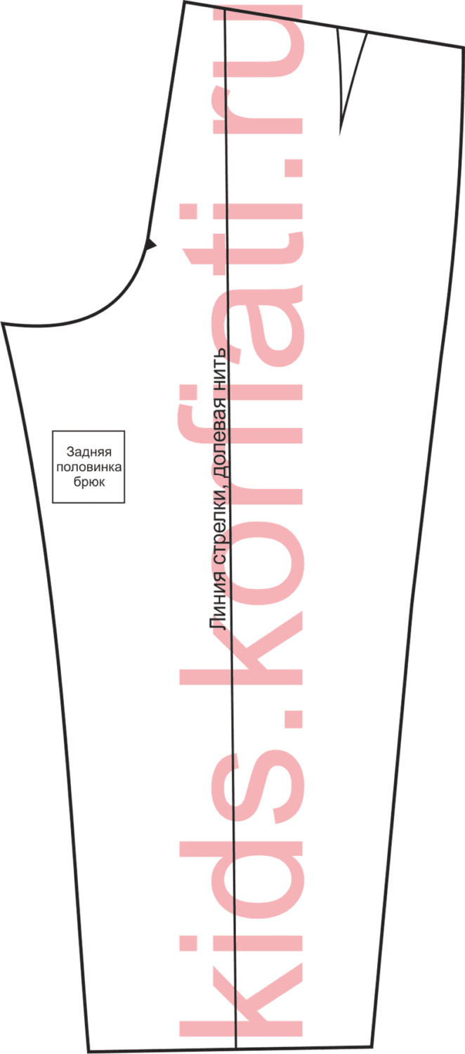 Выкройка детских брюк для мальчика Выкройка детских брюк для мальчика