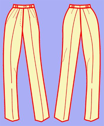 Пошаговое построение выкройки женских брюк Корфиати