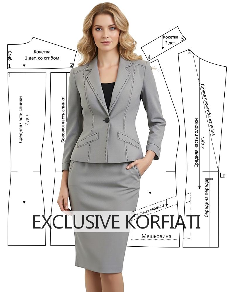 Выкройка жакета в спортивном стиле Выкройка жакета в спортивном стиле фото