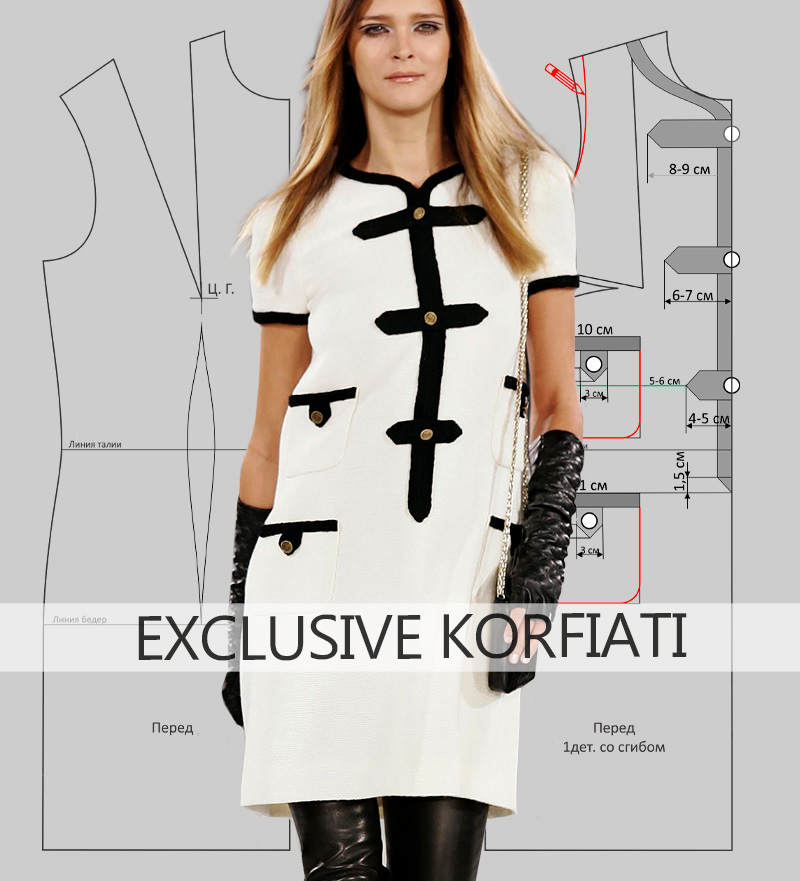 Выкройка платья с накладными карманами Выкройка платья с накладными карманами фото