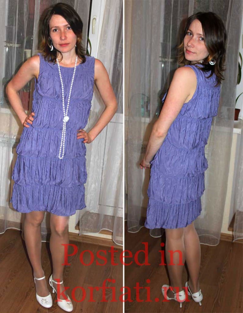 Степанова Галина синее платье