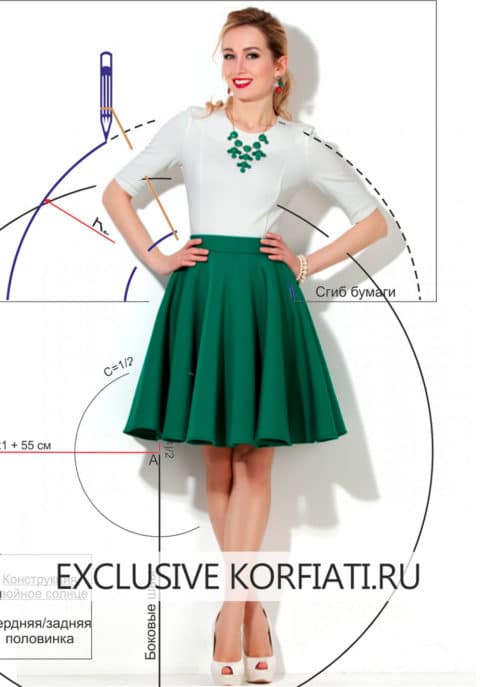 double circle skirt pattern