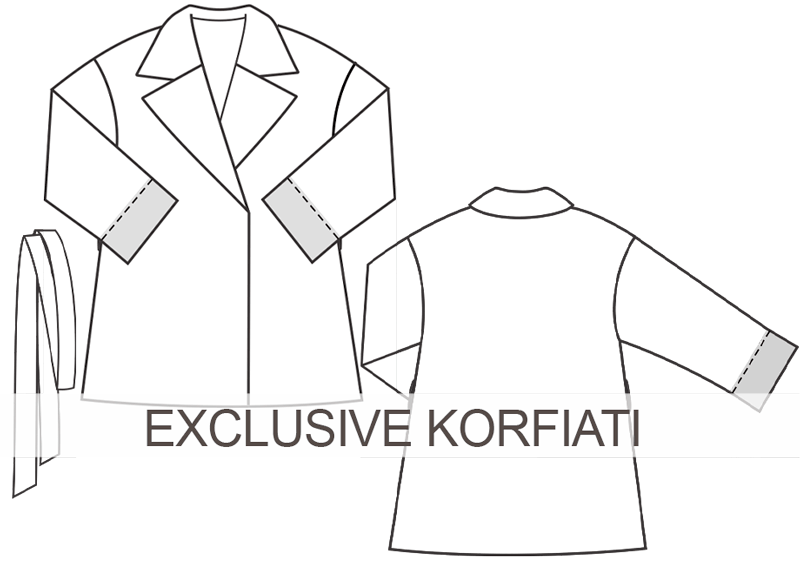 Эскиз двубортного жакета из органзы Эскиз двубортного жакета из органзы рисунок