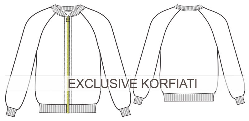 Эскиз кружевного бомбера с цельным рукавом реглан - вид спереди и сзади Эскиз кружевного бомбера с цельным рукавом реглан - вид спереди и сзади рисунок