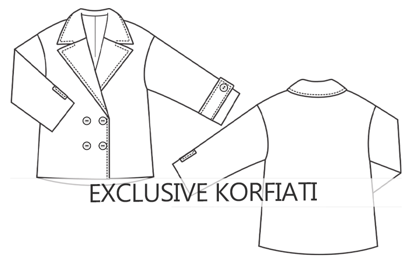 Эскиз куртки-жакета (PDF-выкройка Школа шитья Корфиати) Эскиз куртки-жакета Школа шитья Корфиати