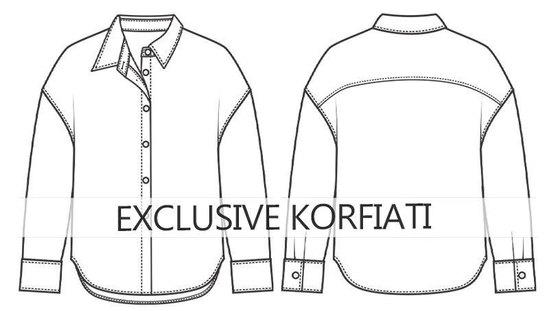 Выкройка блузки с удлиненным плечом - эскиз Выкройка блузки с удлиненным плечом - эскиз