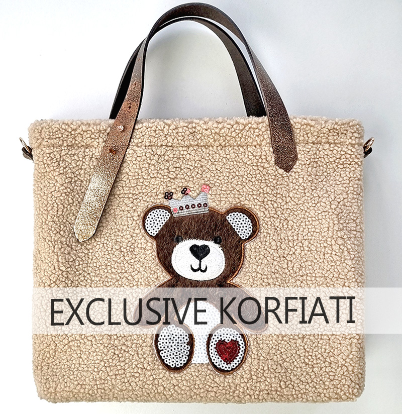 Сумка из меха тедди - аппдикация "Мишка" Сумка из меха тедди - аппдикация "Мишка" фото