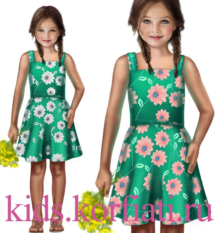 Выкройка сарафана для девочки Выкройка сарафана для девочки - рисунок