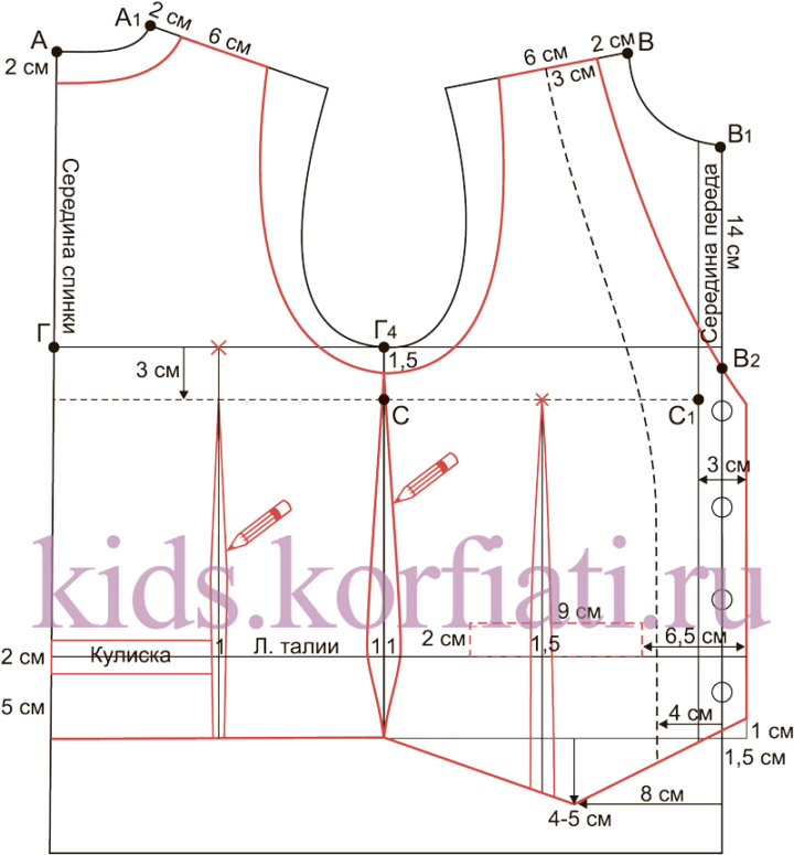 Выкройка жилета для мальчика