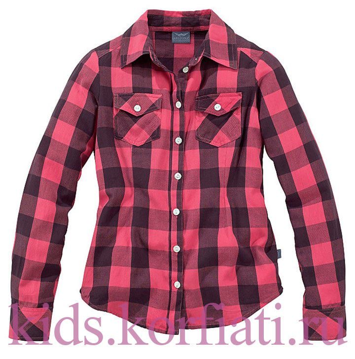 Рубашка в ковбойском стиле - вид спереди фото