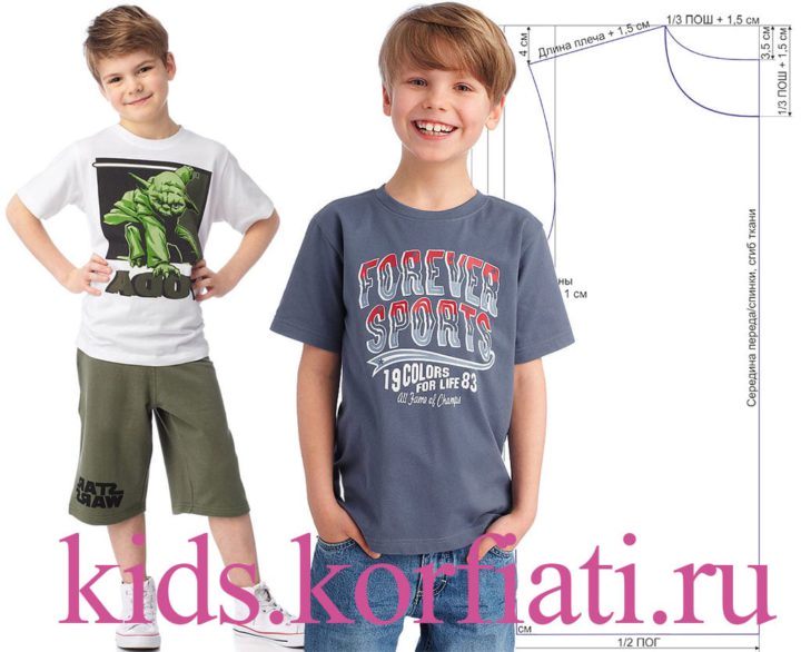 Выкройка детской футболки