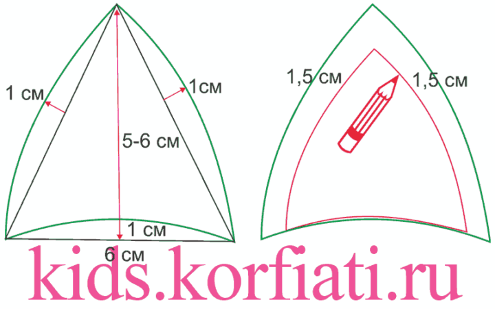Выкройка ушек для карнавального костюма кошки для девочки