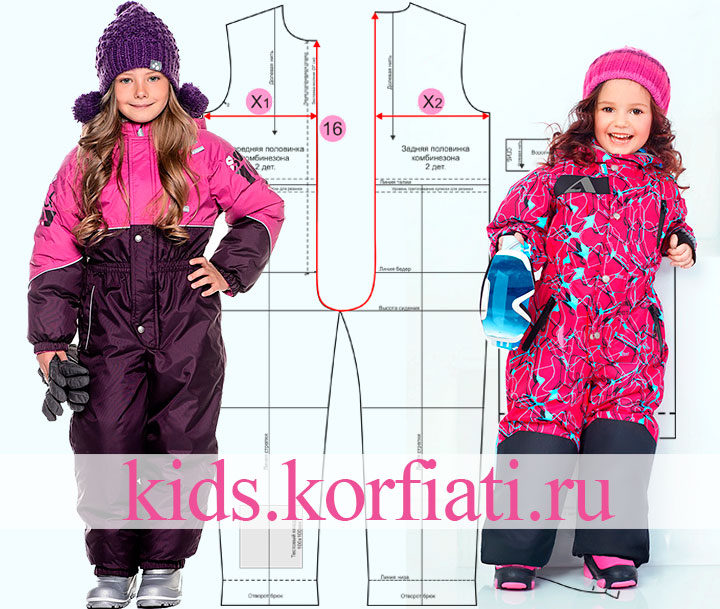 Выкройка детского комбинезона для скачивания