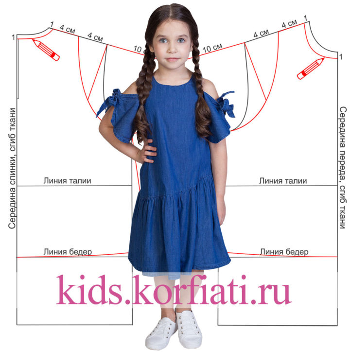 Выкройка летнего платья для девочки
