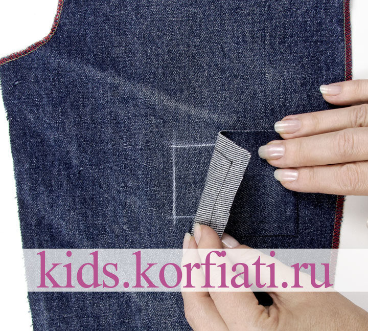 Декорирование джинсовых брюк 